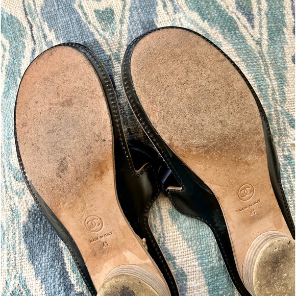 CHANEL sandals size 41/10 dark blue - Picture 6 of 6